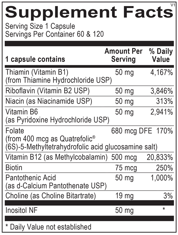 Ortho Molecular Methyl B Complex - 60 Capsules