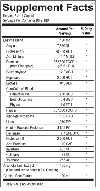 Ortho Molecular Products Digestzyme V Capsules, 90 Count