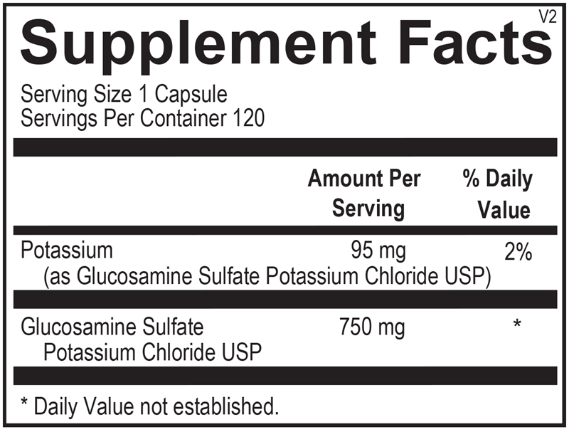 Ortho Molecular - Glucosamine Sulfate - 120 Capsules