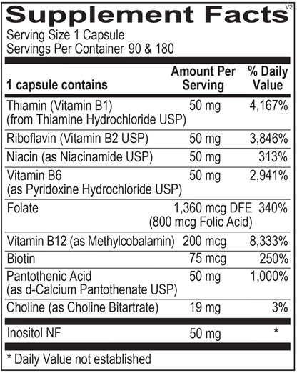 Ortho Molecular - Ortho B Complex - 90 Capsules