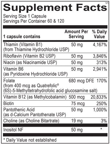Ortho Molecular Methyl B Complex - 60 Capsules