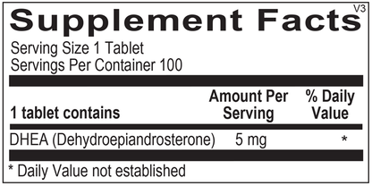 Ortho Molecular DHEA Tablets (Micronized) 5mg - 100 Tablets