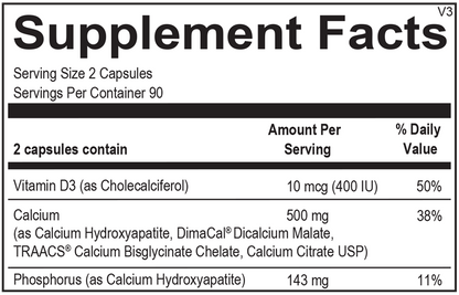 Ortho Molecular - Reacted Calcium - 180 Capsules